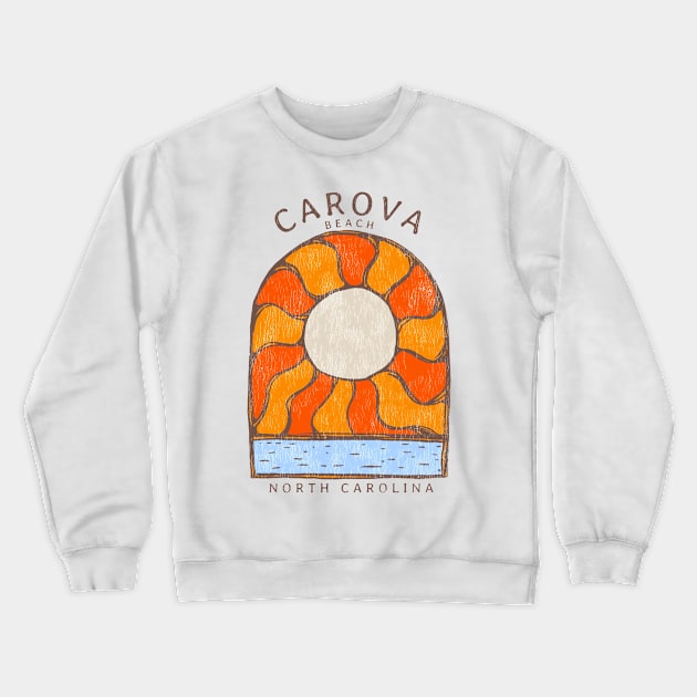 Carova, NC Summertime Vacationing Burning Sun Crewneck Sweatshirt by Contentarama